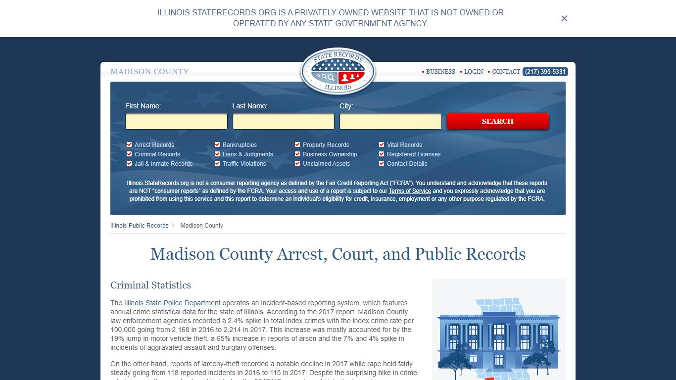 Madison County Arrest, Court, and Public Records